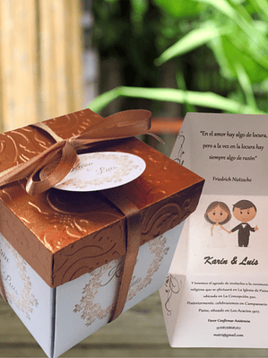 INVITACIÓN CAJITA ORIGAMI MARCELA DELUXE