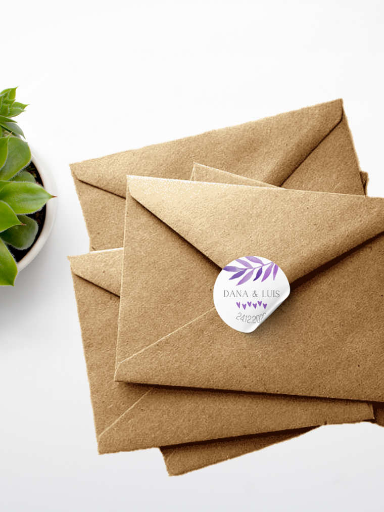 PACK 50 ADHESIVOS PARA SOBRES O SOUVENIR 1