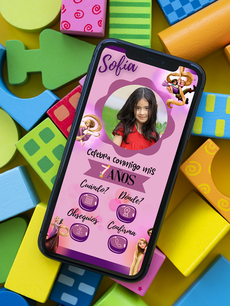 INVITACIÓN DIGITAL INTERACTIVA CUMPLEAÑOS 1