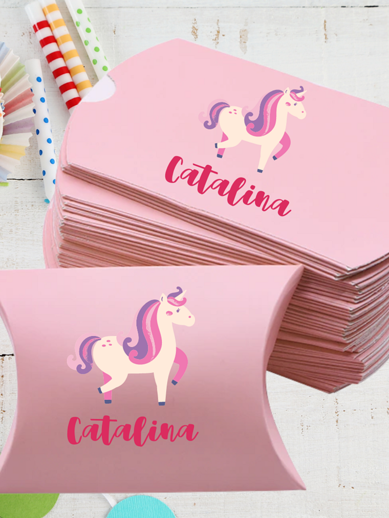 PACK 10 UNID CAJITA PILLOW CUMPLEAÑOS 1