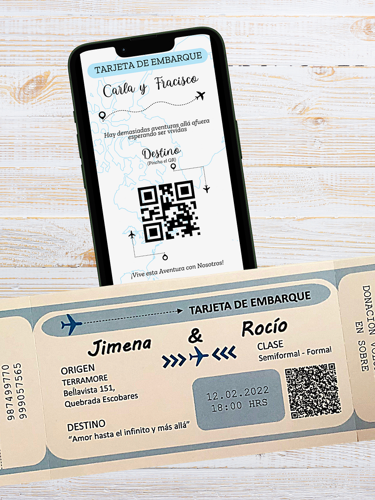 PACK 50 UNID FÍSICAS + DIGITAL TICKET EMBARQUE 1