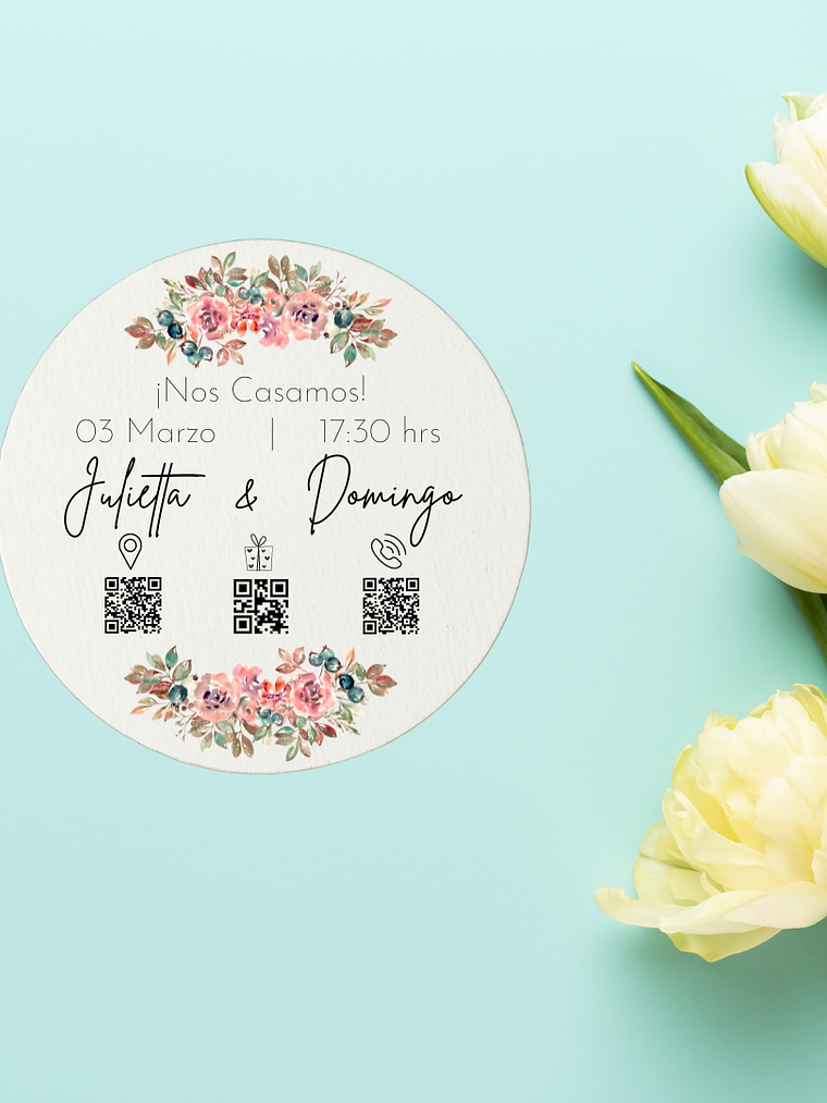 INVITACIÓN POSAVASOS MDF CIRCULAR 1