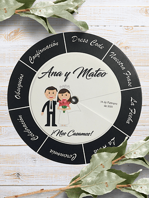 INVITACIÓN GIRATORIA NEGRA