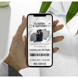 INVITACIÓN DIGITAL TICKET DE EVENTO