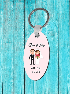 PACK 10 LLAVERO MDF OVALADO