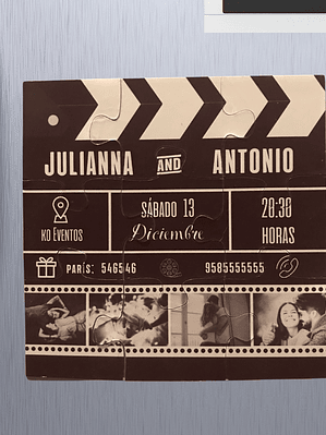 INVITACIÓN CINEMA CLAQUETA