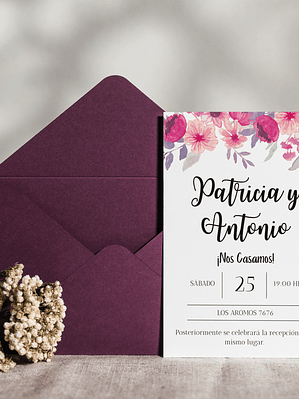 INVITACIÓN TARJETÓN + SOBRE TAHINA