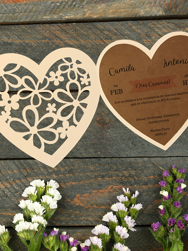 PARTE DE MATRIMONIO CORAZÓN TROQUELADO 2