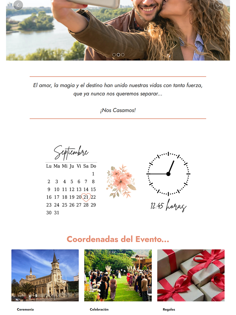 INVITACIÓN WEB (WEB DE MATRIMONIO) 1