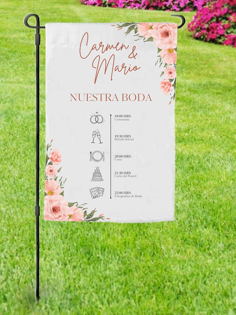 BANDERÍN BODA 30X40 CM  1