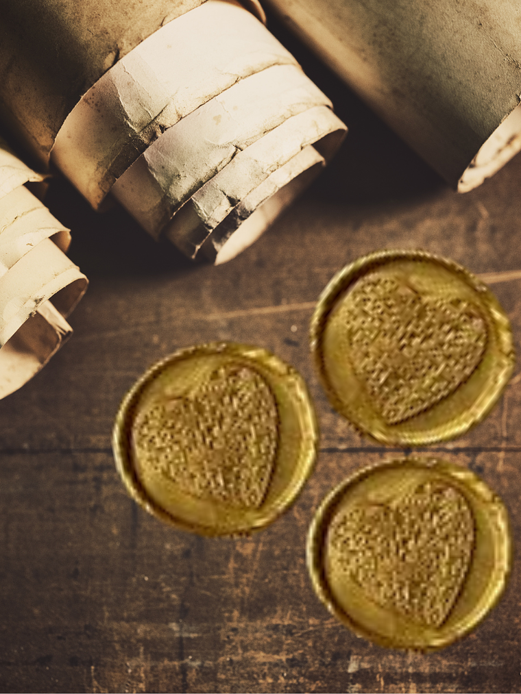 PACK 50 SELLOS DE LACRE PARA PEGAR DISEÑO CORAZÓN 1