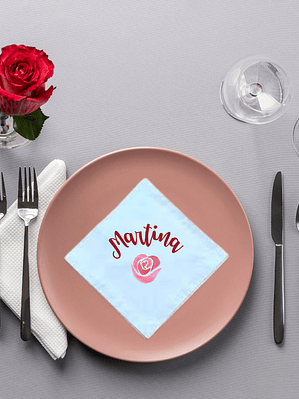 SERVILLETA DE TELA ESTAMPADA PERSONALIZADA