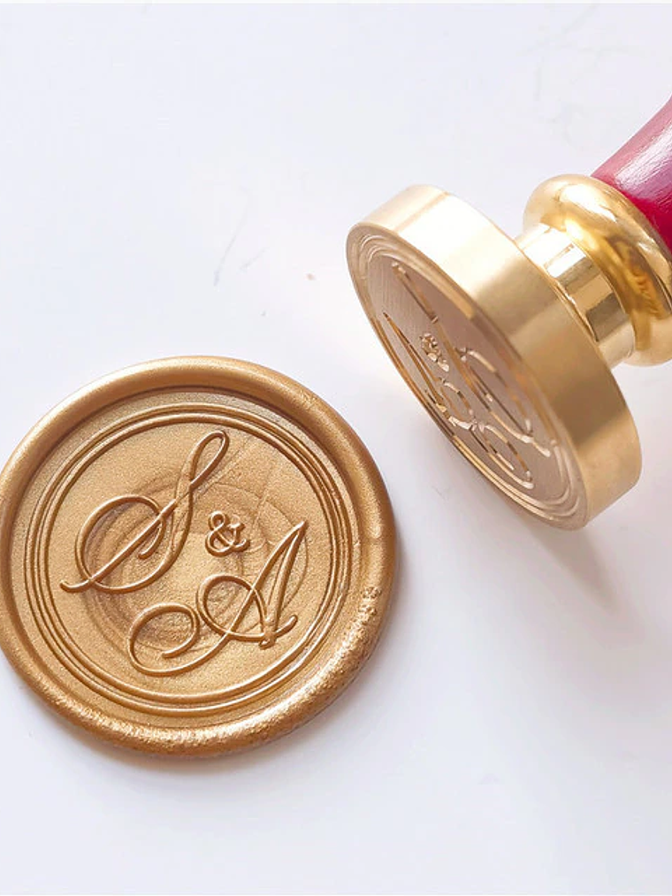 TIMBRE PARA LACRE PERSONALIZADO INICIALES 2