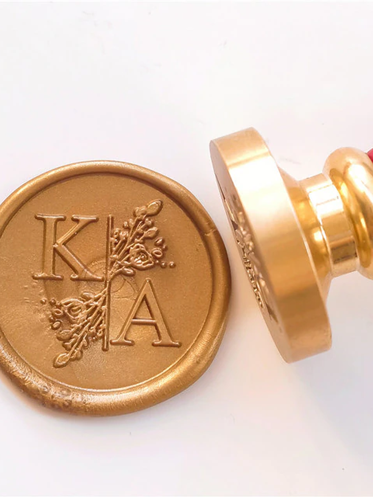 TIMBRE PARA LACRE PERSONALIZADO INICIALES 1