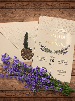 PARTE DE MATRIMONIO ANIVERSARIO DELUXE LAVANDA