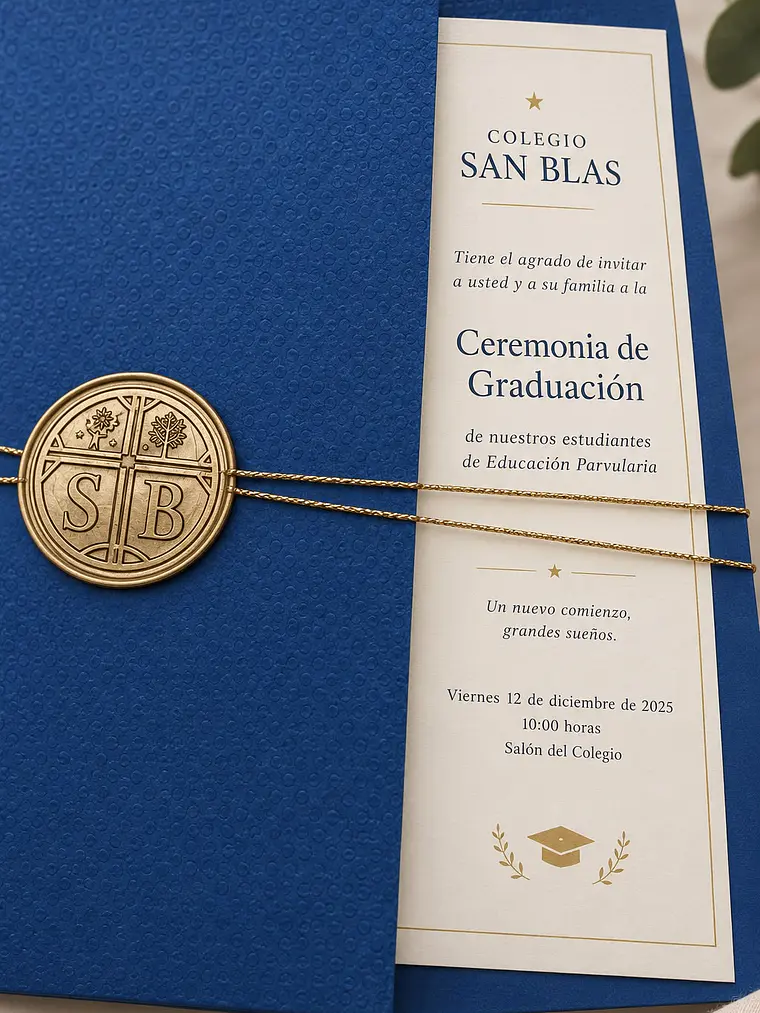 INVITACIÓN GRADUACIÓN SELLO DE LACRE 1