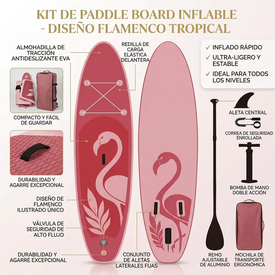 Tabla Paddle Surf Inflable LANME 320CMX83CM 8