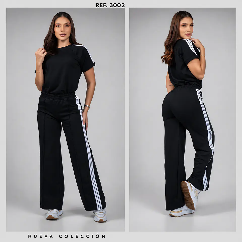 🖤 Conjunto Deportivo Negro Ref. 3002 1