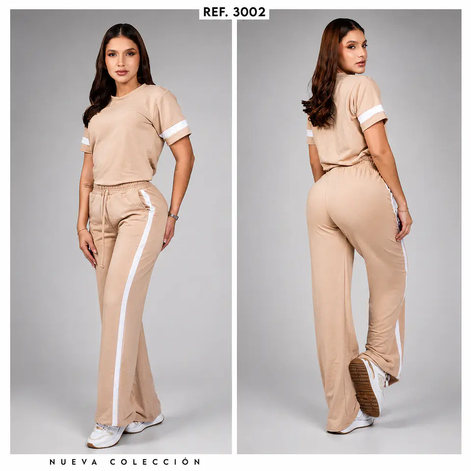🤎 Conjunto Deportivo Beige Ref. 3002 1