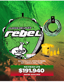 PROMO KIT LPS AIRHEAD Rebel Tube Kit  (Cuerda de arrastre + inflador)