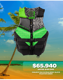 CHALECO SALVAVIDA BODY GLOVE PHANTOM GRN/GRY