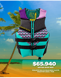 CHALECO SALVAVIDA BODY GLOVE PHANTOM AQU/PRP