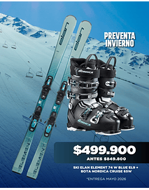 SKI ELAN ELEMENT 74 W + EL10 + BOTA NORDICA  CRUISE 65 W ( ENTREGA MAYO 2026 )