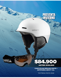 ELAN CASCO IMPULSE WHITE + ANTIPARRA NEXXT  VAL ( ENTREGA MAYO 2026 )