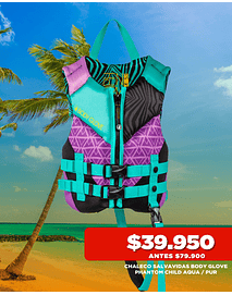 SALVAVIDAS BODY GLOBE PHANTOM CHILD AQUA/PUR 