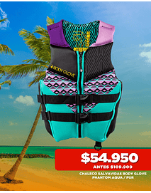 CHALECO SALVAVIDA BODY GLOVE PHANTOM AQU/PRP