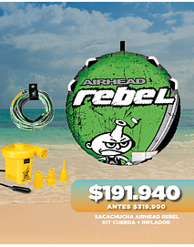 PROMO KIT LPS AIRHEAD Rebel Tube Kit  (Cuerda de arrastre + inflador)