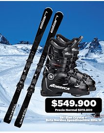 PROMO!!! SKI ELAN CRYSTAL + FIJACION + BOTA SPEEDMACHINE ELITE 100 W