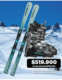 PROMO!!! SKI ELAN ELEMENT BLUE W + FIJACION + BOTA CRUISE 65W