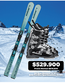 PROMO!!! SKI ELAN ELEMENT 74W + FIJACION + BOTA SPORTMACHINE 75WR