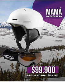 PROMO MAMÁ Casco Elan Impulse White + Antiparra Nexxt Val