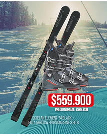 CYBER PROMO!!! SKI ELAN ELEMENT 74 BLK + BOTA NORDICA SPORTMACHINE 90