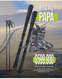 PROMO Papá Ski Elan Element 74 Blk + Botas Nordica Sportmachine 3 90 R + Bastones Elan Hot Rod