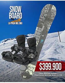 SNOWBOARD BURTON AMPLIFIER USADO + FIJACION RICH NUEVA