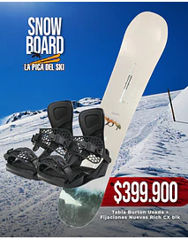 SNOWBOARD BURTON YEASAYER USADO + FIJACION RICH NUEVA (Entrega Primera semana de Julio)