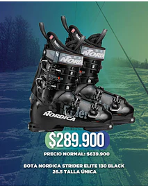 PROMO CYBER!!! NORDICA BOTA SKI STRIDER ELITE 130 BLACK