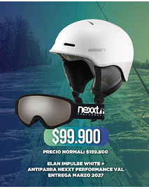 CYBERMONDAY CASCO ELAN IMPULSE WHITE + ANTIPARRA NEXXT VAL (ENTREGA MARZO 2027)