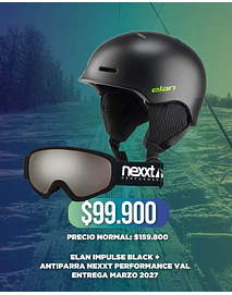CYBERMONDAY CASCO ELAN IMPULSE BLACK + ANTIPARRA NEXXT VAL (ENTREGA MARZO 2027)