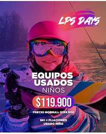 LPS DAYS SKI, FIJACION USADO NIÑO (ENTREGA ABRIL 2027)