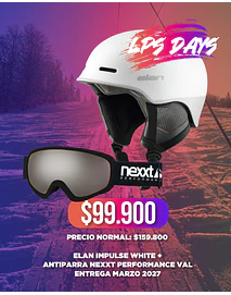 LPS DAYS - CASCO ELAN IMPULSE WHITE + ANTIPARRA NEXXT VAL (ENTREGA MARZO 2027)
