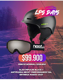 LPS DAYS - CASCO ELAN IMPULSE BLACK + ANTIPARRA NEXXT VAL (ENTREGA MARZO 2027)
