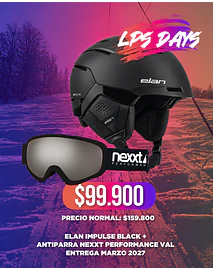 LPS DAYS - CASCO ELAN IMPULSE BLACK + ANTIPARRA NEXXT VAL (ENTREGA MARZO 2027)