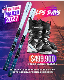 LPS DAYS - SKI ACE SC2 W BLUE + BOTA NORDICA SPORTMACHINE 3 75 W (ENTREGA MARZO 2027) 