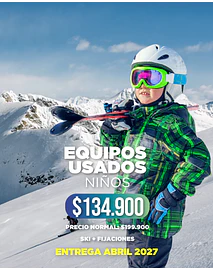 SKI + FIJACION USADO NIÑO (ENTREGA ABRIL 2027)