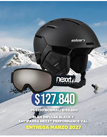 CASCO ELAN IMPULSE BLACK + ANTIPARRA NEXXT VAL (ENTREGA MARZO 2027)