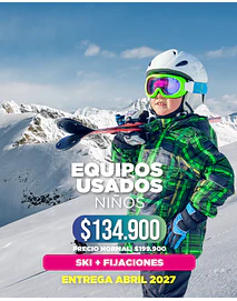 SKI + FIJACION USADO NIÑO (ENTREGA ABRIL 2027)